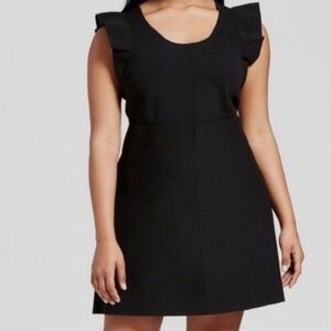 Victoria Beckham for Target Black Stretch Ruffle Party LBD Date size 2x nwt